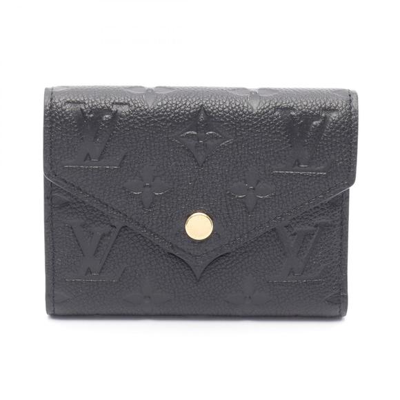 Louis Vuitton Black Victorine Portefeuille Wallet Leather Tri Empreinte - Picture 1 of 7